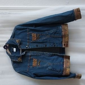 🐎 Rare find! Nancy Bolen Vintage City Girl Bead Embellished Denim Jacket Sz M